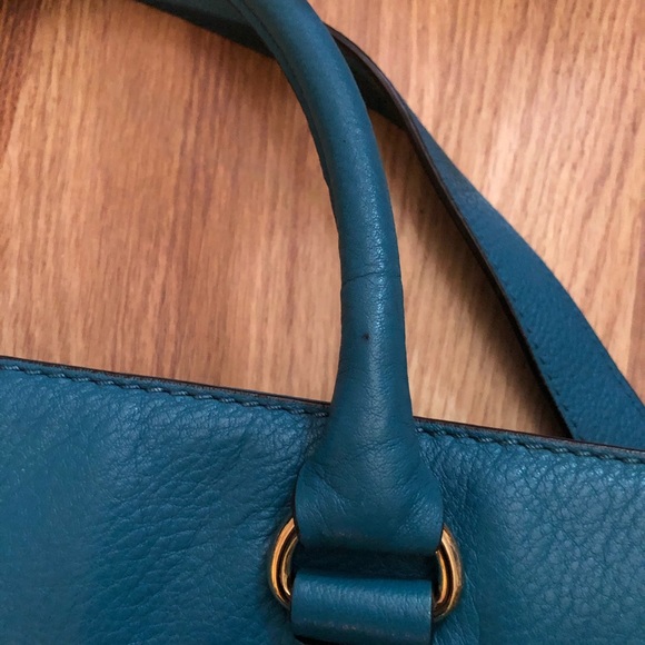Michael Kors Teal Hamilton Satchel Bag - Picture 15 of 15